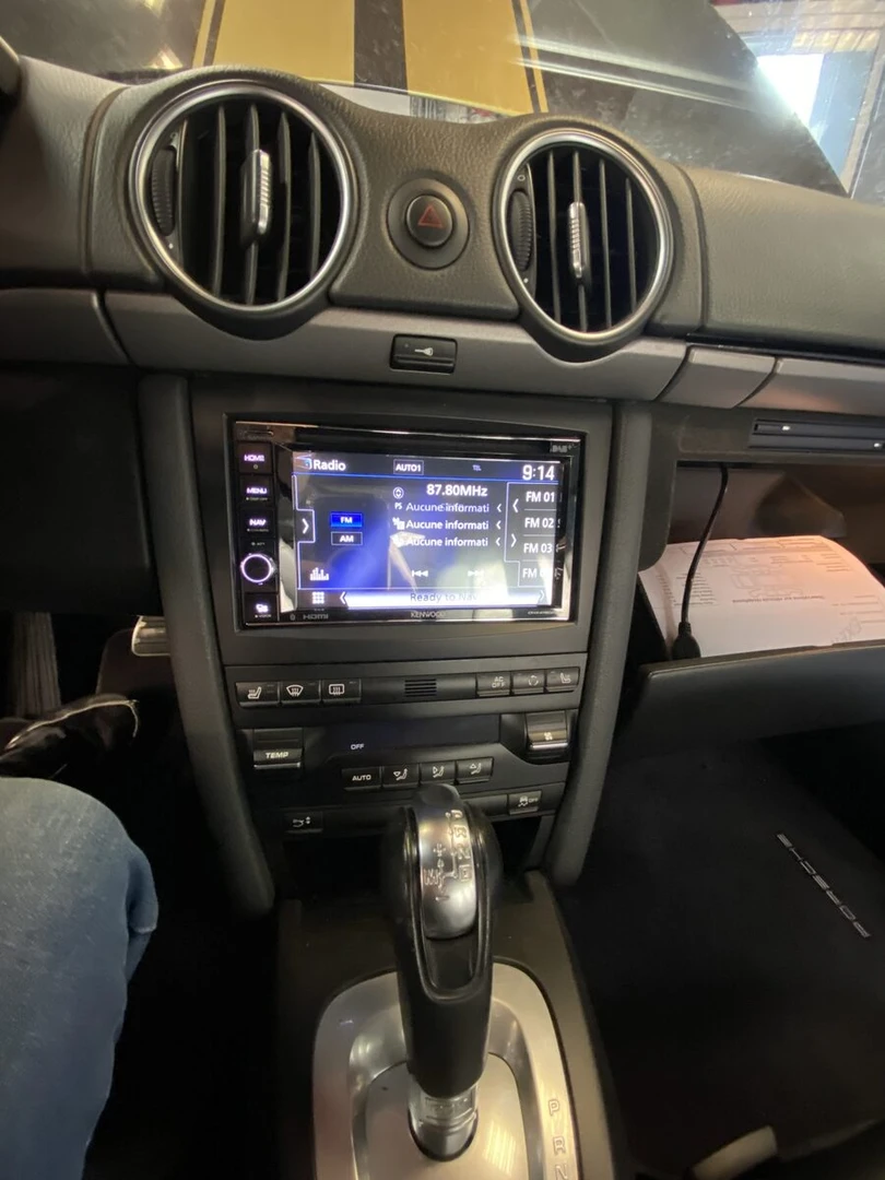 Porsche Cayman : autoradio Kenwood DNX419DAB et Android Auto