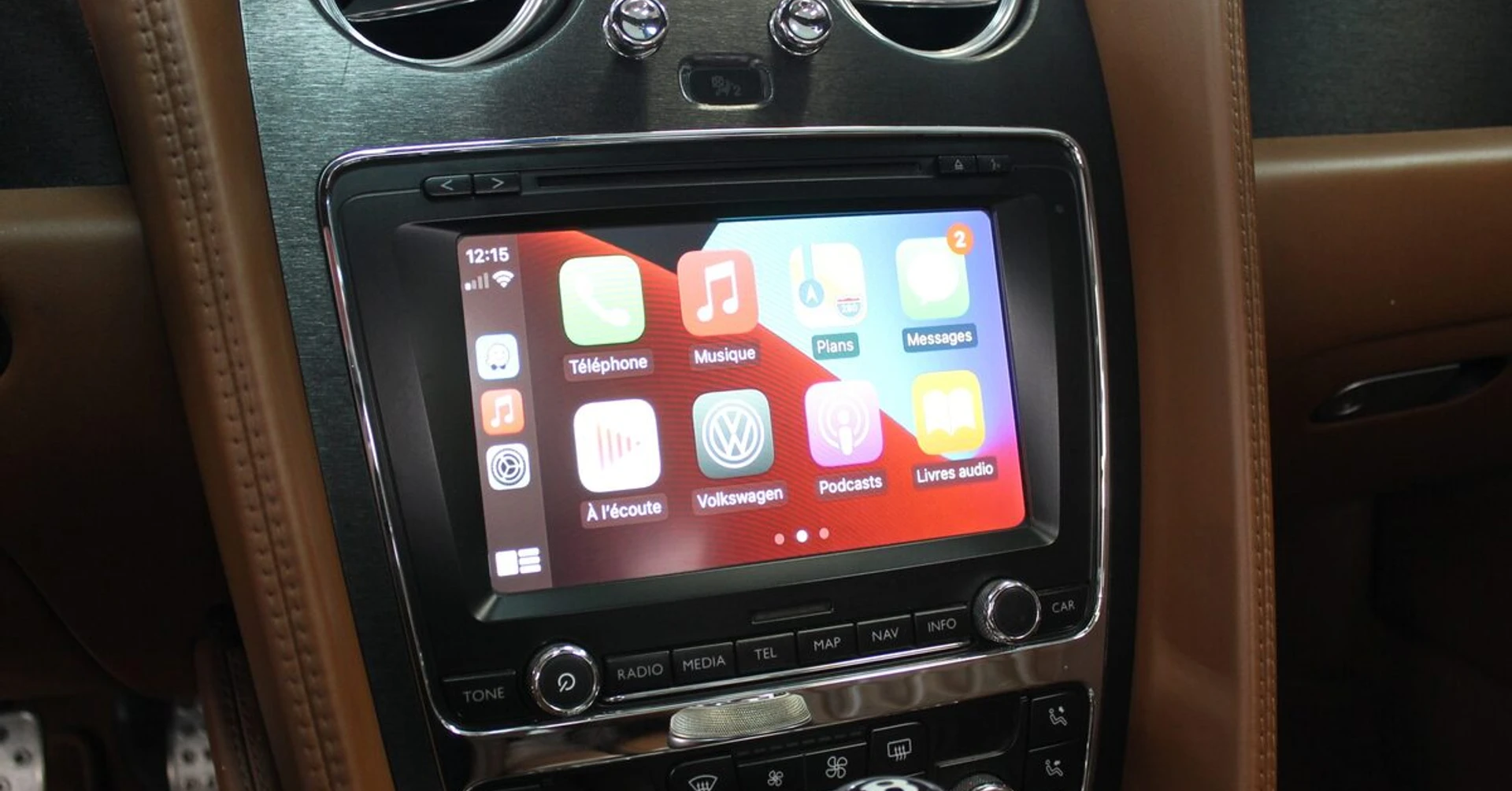 Bentley Continental GT : Apple CarPlay sur écran d'origine