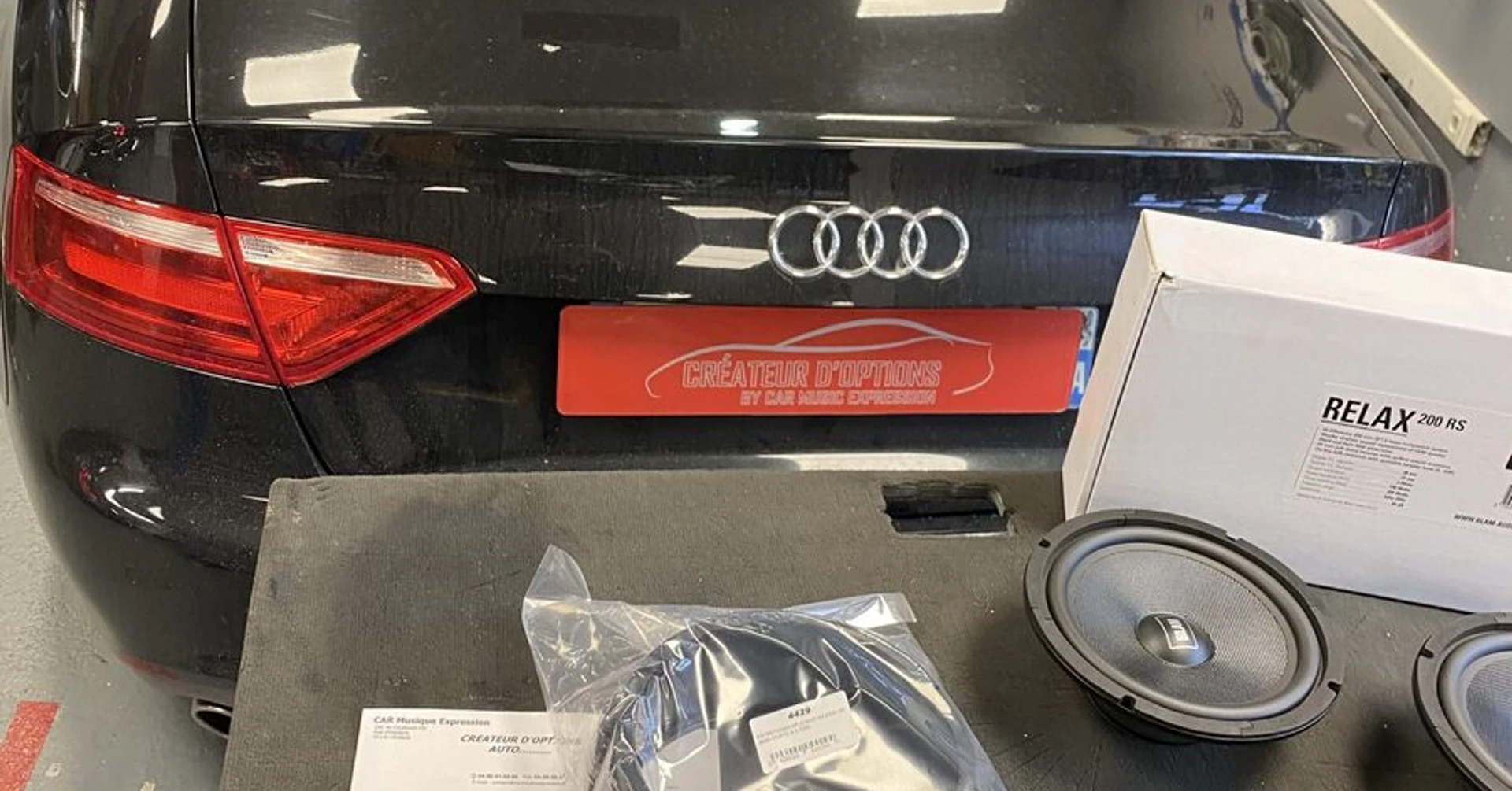 Audi A5 : woofers BLAM 200RS et réparation du tuner MMI