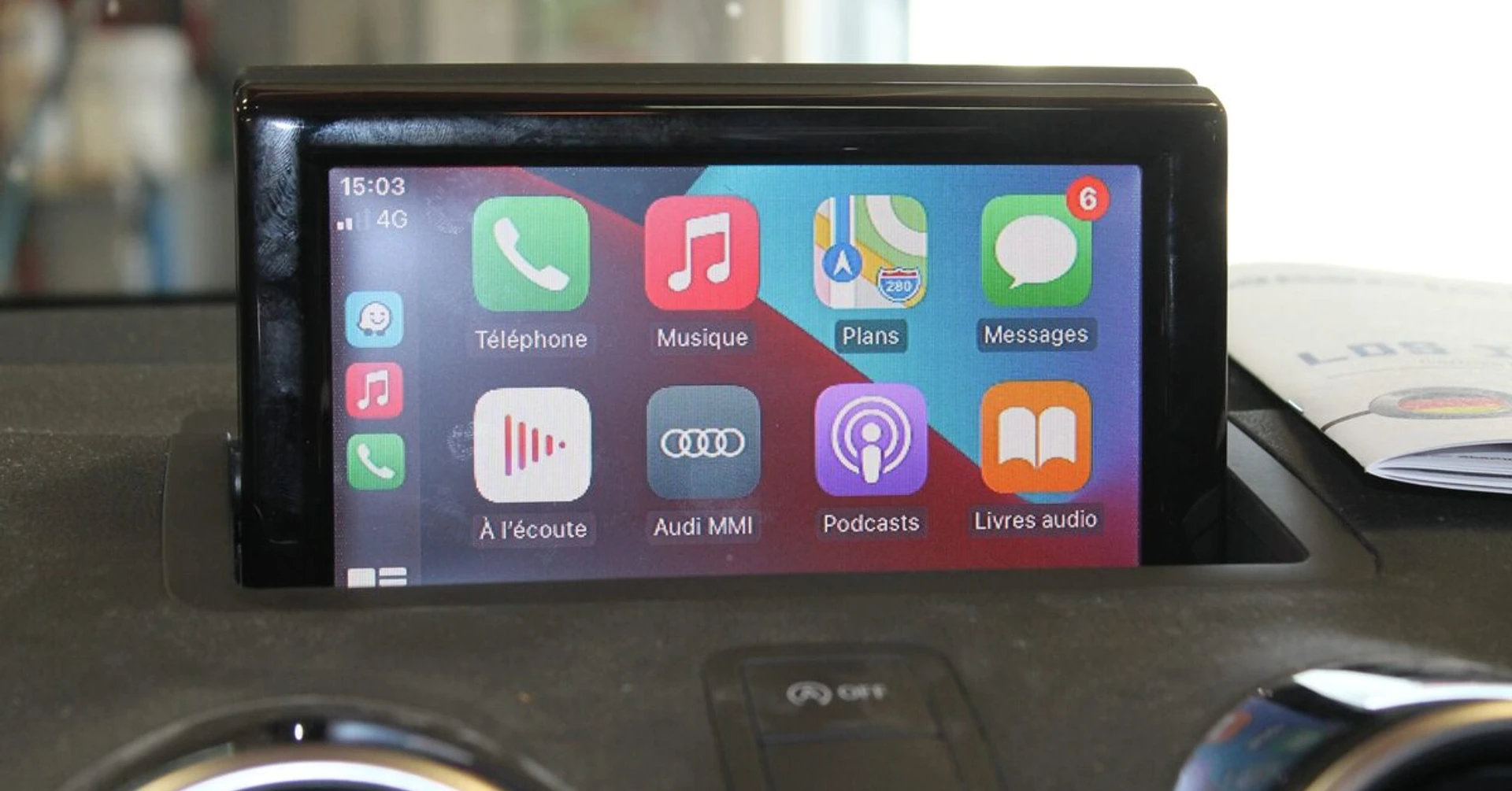 Apple CarPlay sur Audi A1 avec écran d'origine