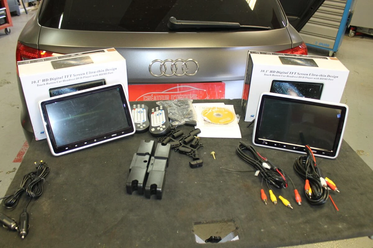 Audi Avant : tablettes tactiles DVD aux appuie-têtes