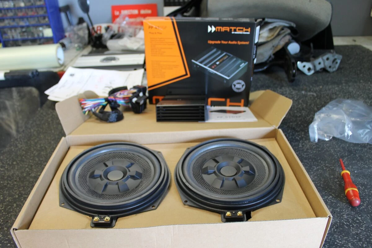 BMW X3 2015 : woofers remplacés et amplificateur Match PP41DSP