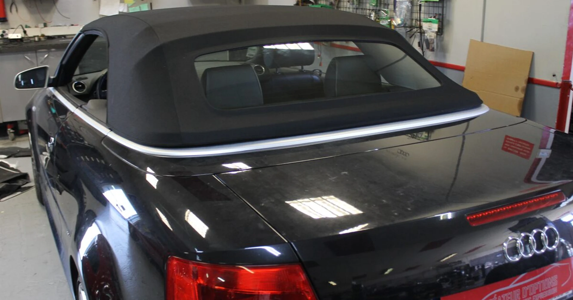 Audi RS4 Cabriolet : remplacement de capote alpaga noir