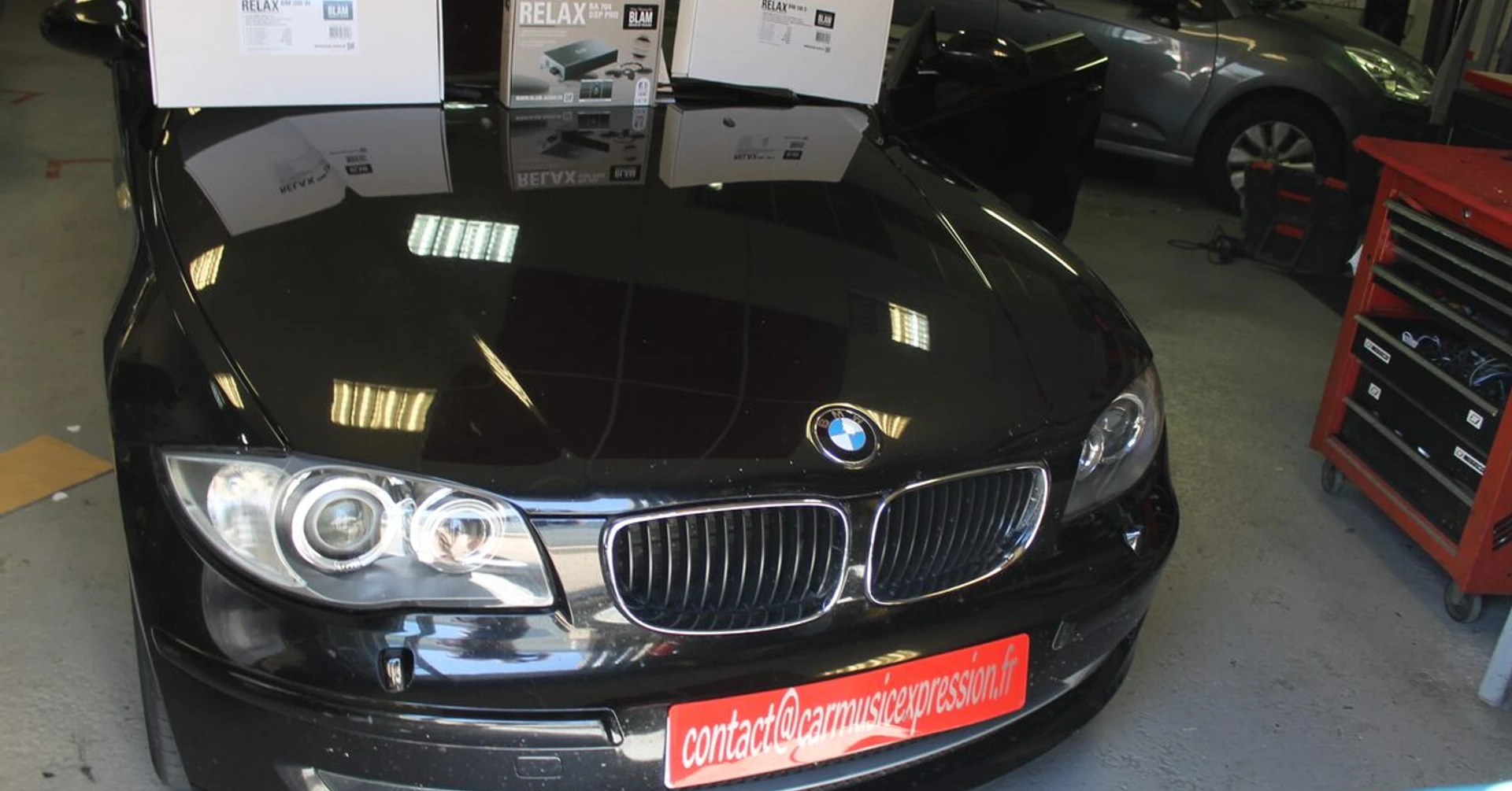 BMW Série 1 : upgrade audio BLAM et ampli RA704 DSP Pro