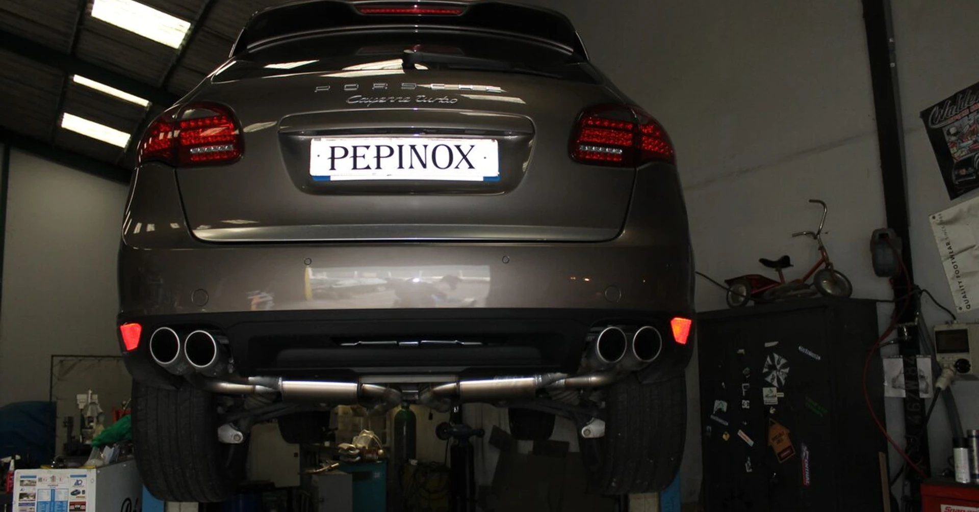 Porsche Cayenne : double ligne d'échappement inox Pepinox