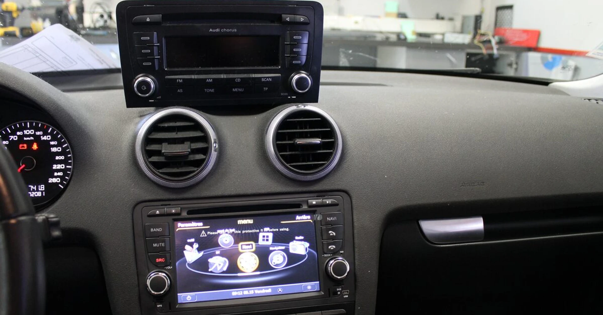 GPS type origine Audi A3 2008 avec DVD et USB