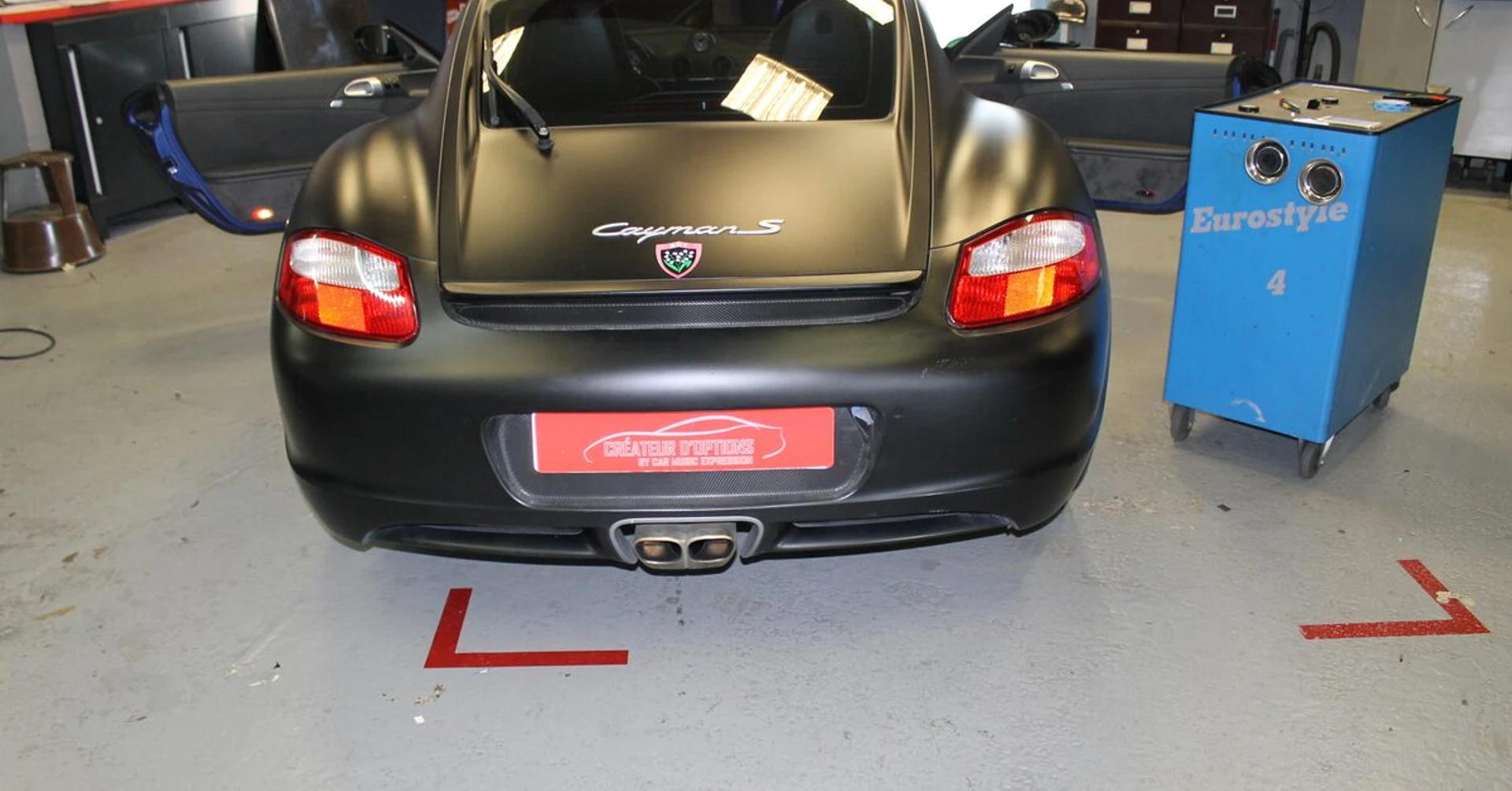 Porsche Cayman S : début de sono BLAM et nouveau GPS