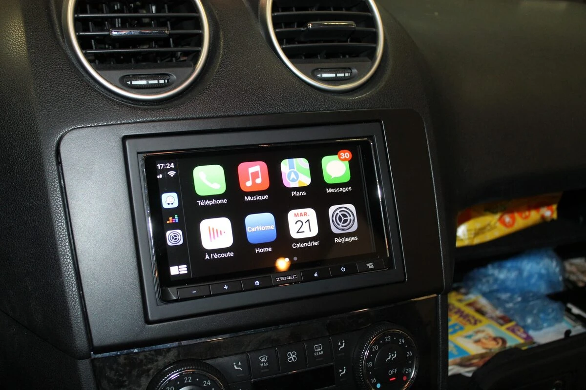 Mercedes ML W164 : CarPlay avec Harman Kardon conservé